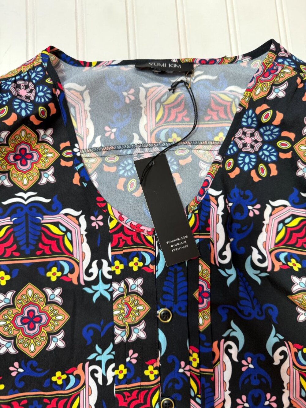 Yumi Kim Lizzie Top Y2K 00s Paisley Print Blouse NWT size XS - Picture 6 of 8